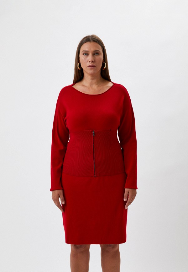 женское платье elena miro, красное