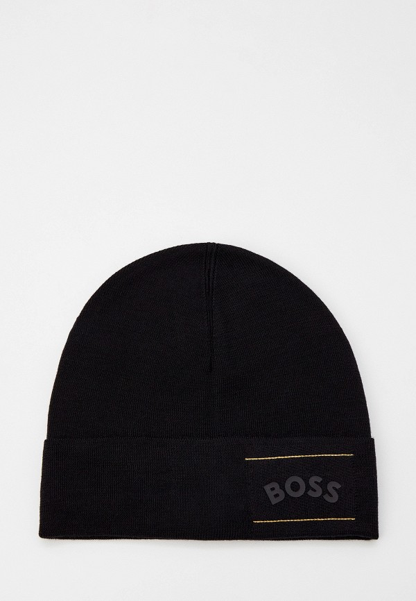 мужская шапка boss, черная
