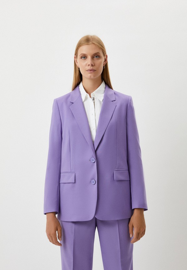 женский пиджак boss, фиолетовый