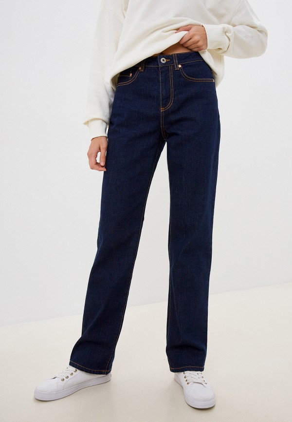 женские прямые джинсы united colors of benetton, синие