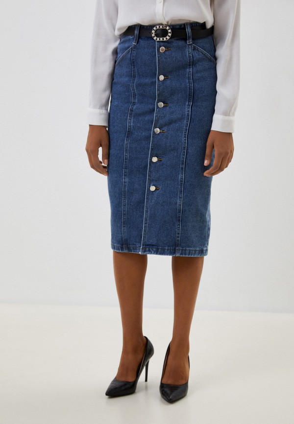 женская джинсовые юбка diverius, синяя