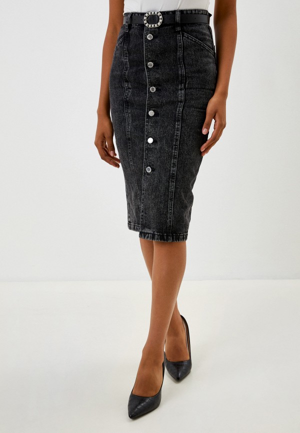 женская джинсовые юбка diverius, черная
