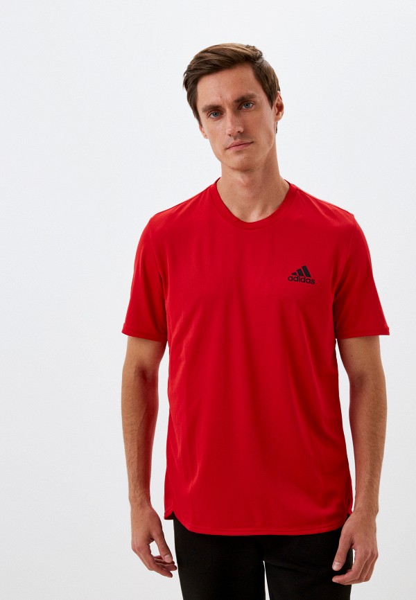 мужская спортивные футболка adidas, красная