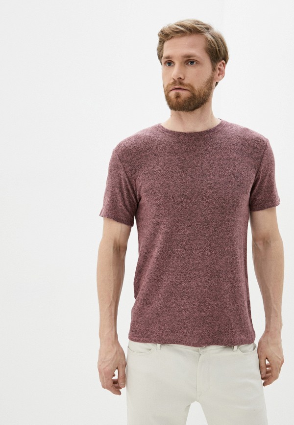 мужская футболка с коротким рукавом aarhon, бордовая