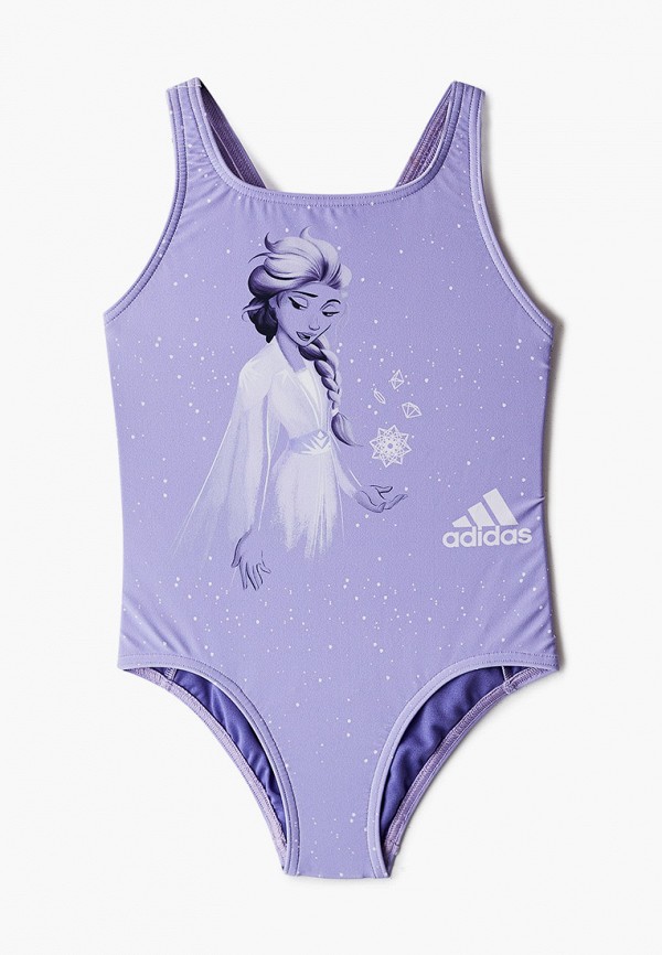 купальник adidas для девочки, фиолетовый