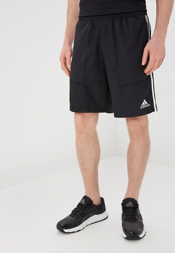 мужские спортивные спортивные шорты adidas, черные