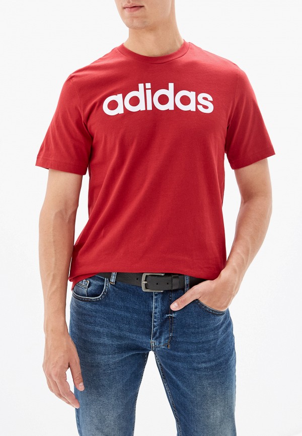 мужская спортивные футболка adidas, бордовая