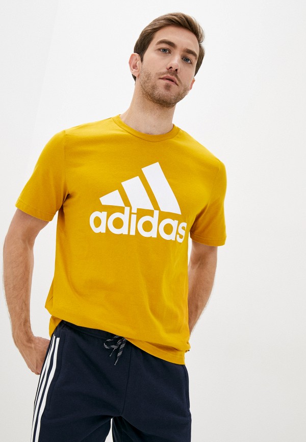мужская спортивные футболка adidas, желтая