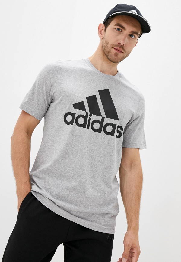 мужская спортивные футболка adidas, серая