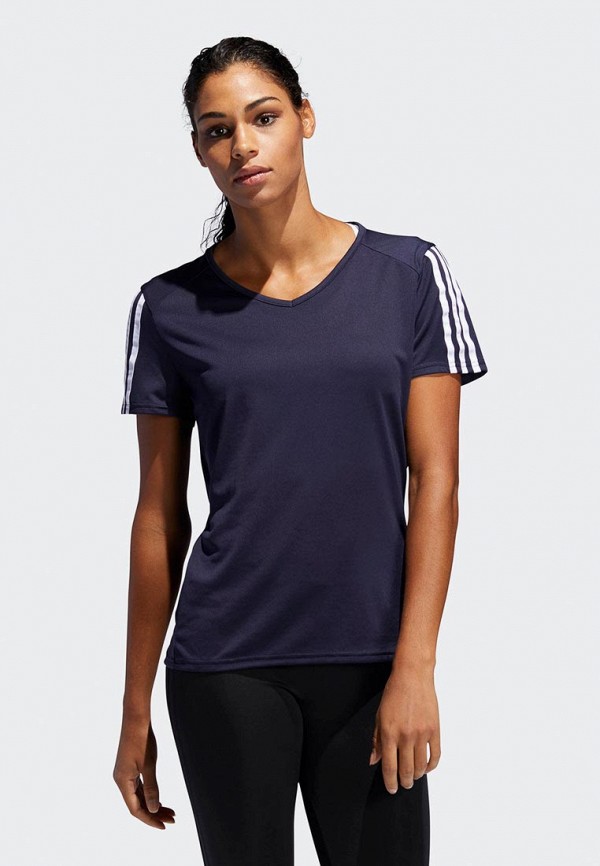 женская спортивные футболка adidas, синяя