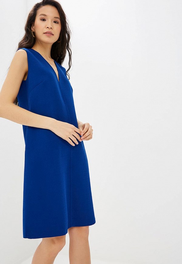 женское повседневные платье adolfo dominguez, синее