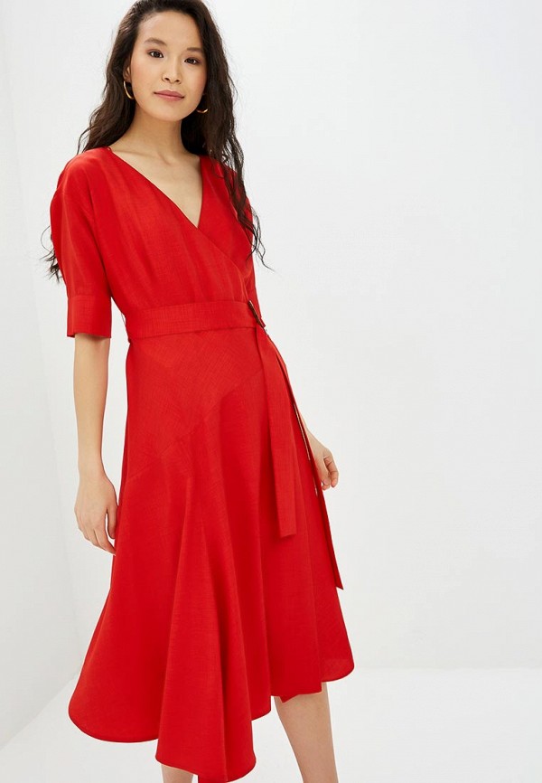 женское повседневные платье adolfo dominguez, красное