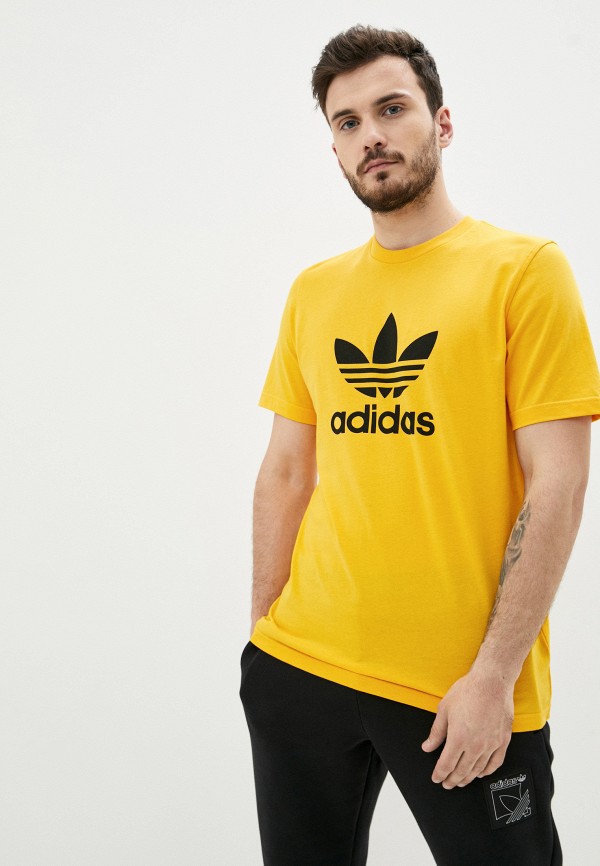 мужская спортивные футболка adidas, желтая