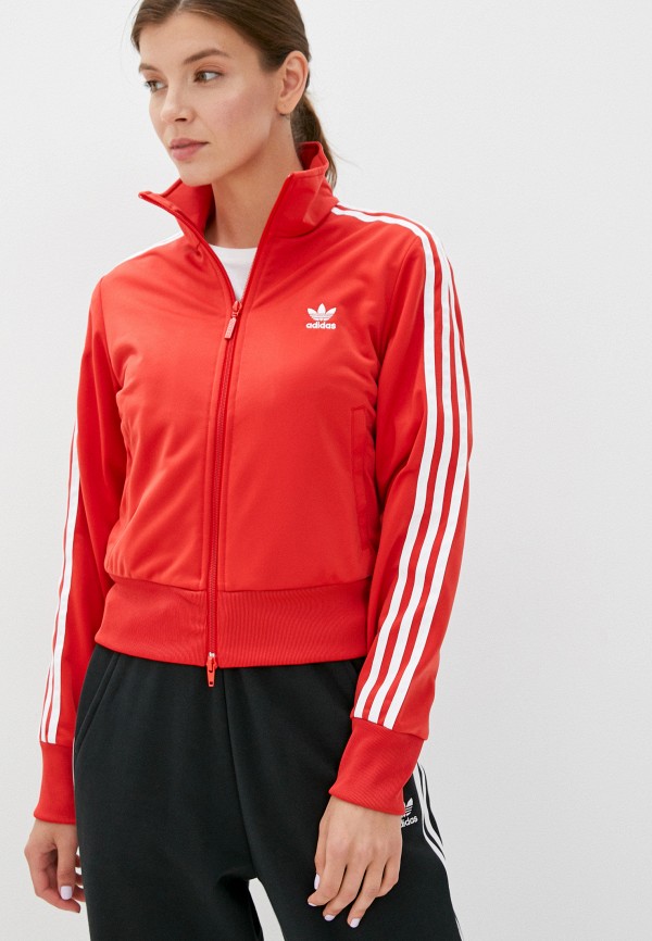 женская олимпийка adidas, красная