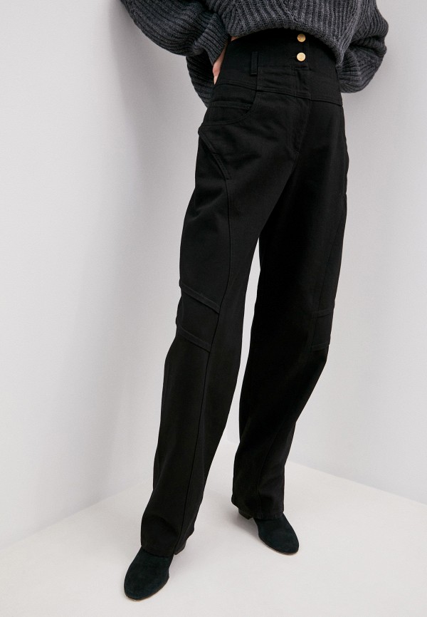 женские прямые джинсы alberta ferretti, черные