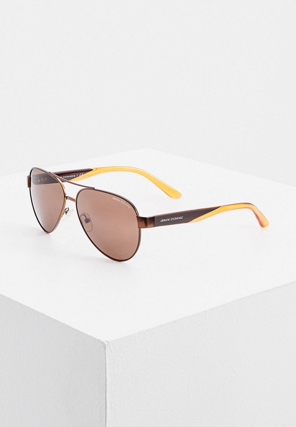 мужские солнцезащитные очки armani exchange, коричневые