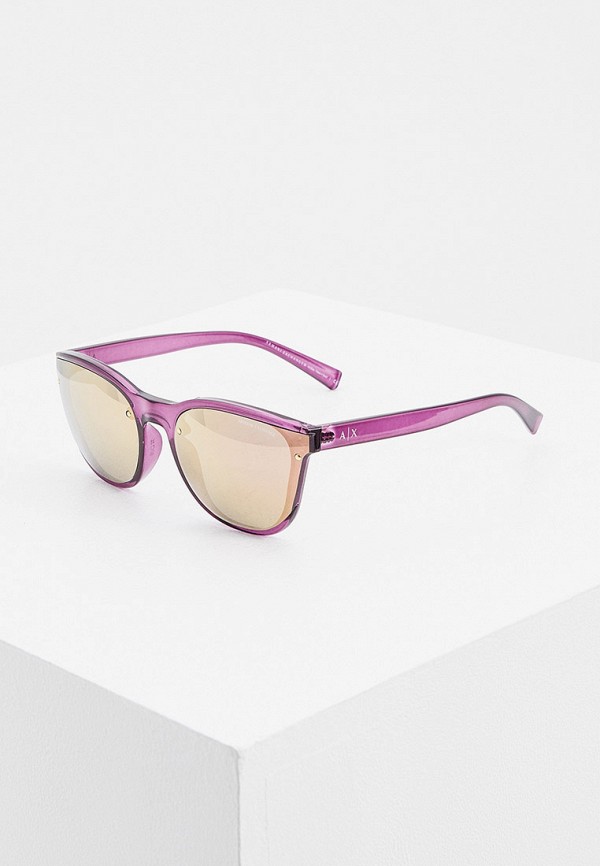женские солнцезащитные очки armani exchange, фиолетовые