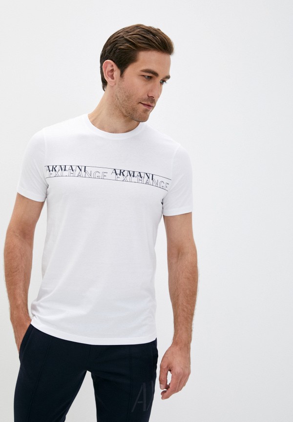 мужская футболка armani exchange, белая