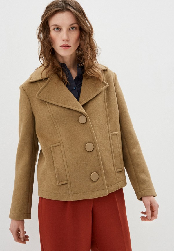 женское пальто armani exchange, коричневое