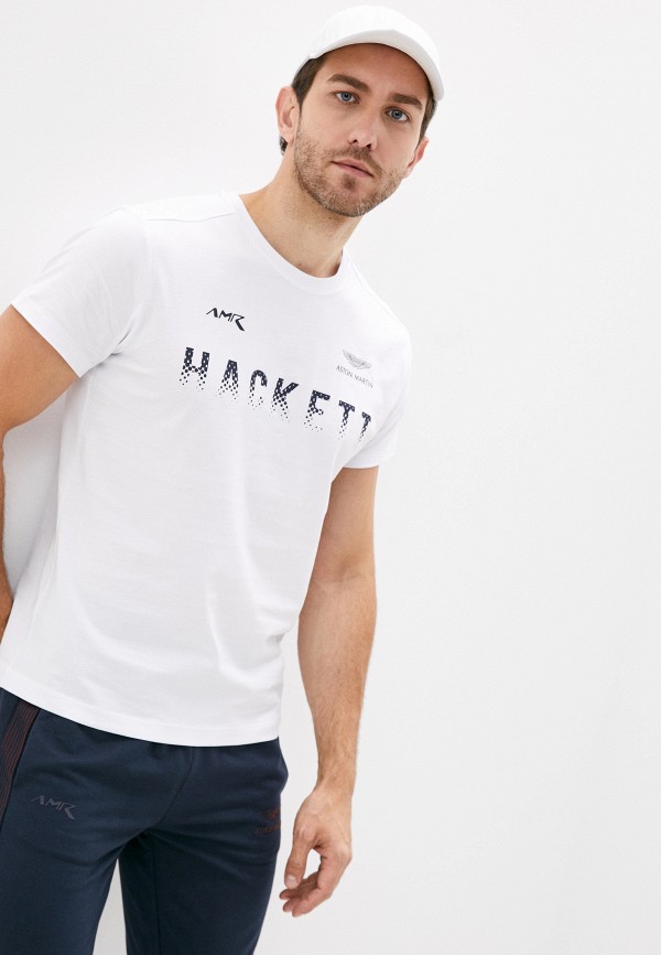 мужская футболка aston martin racing by hackett, белая