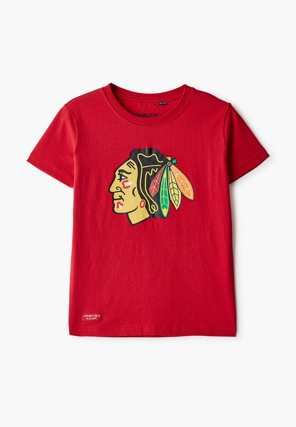 футболка atributika & club для мальчика, красная