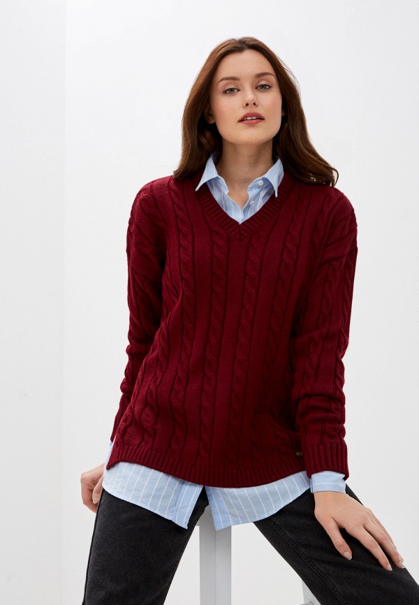 женский пуловер auden cavill, бордовый
