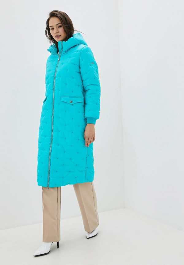 женская куртка baon, бирюзовая