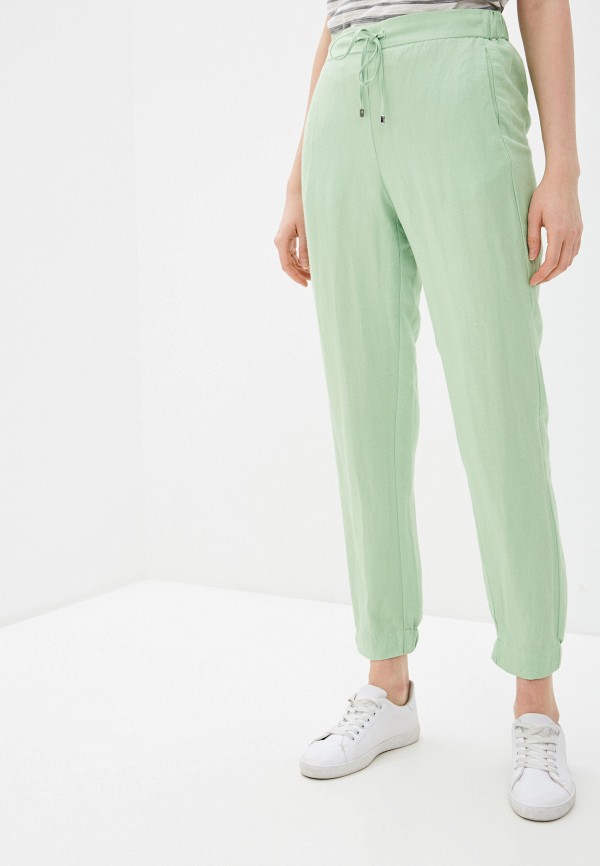 женские повседневные брюки baon, зеленые