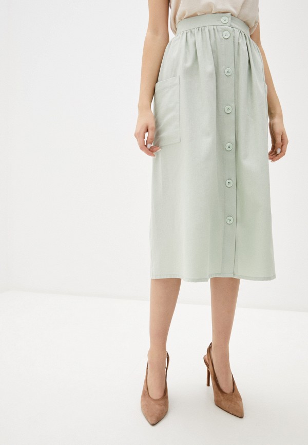 женская юбка baon, зеленая
