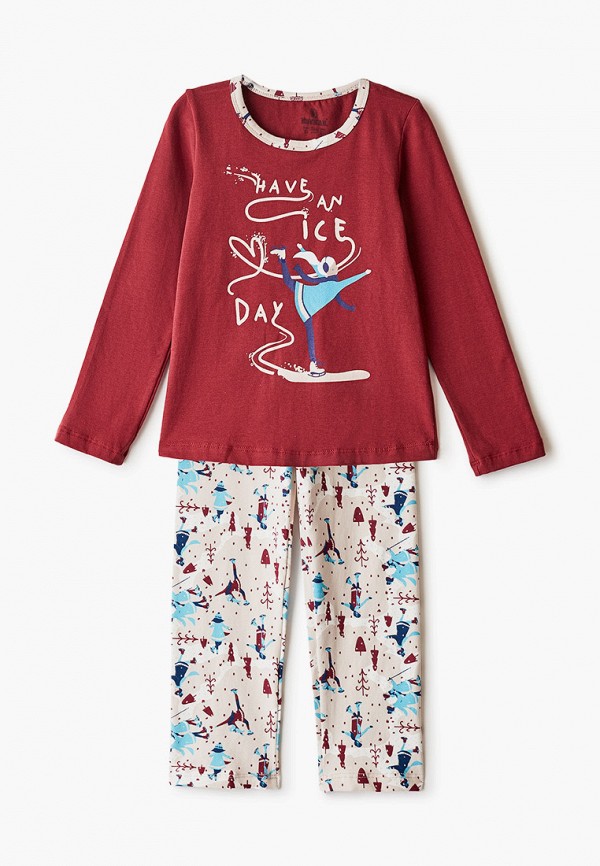 пижама baykar для девочки, бордовая