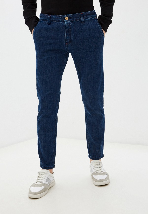 мужские зауженные джинсы baldinini, синие