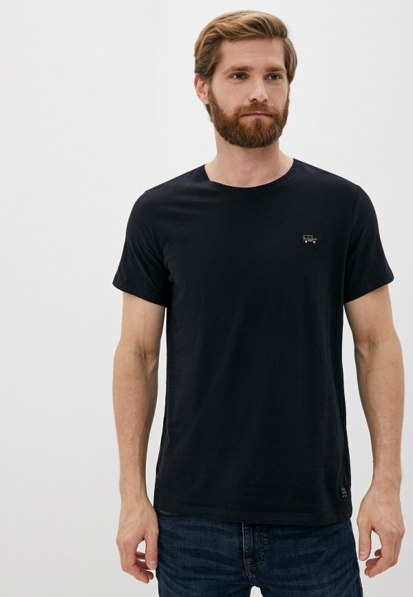 мужская футболка с коротким рукавом blend, черная