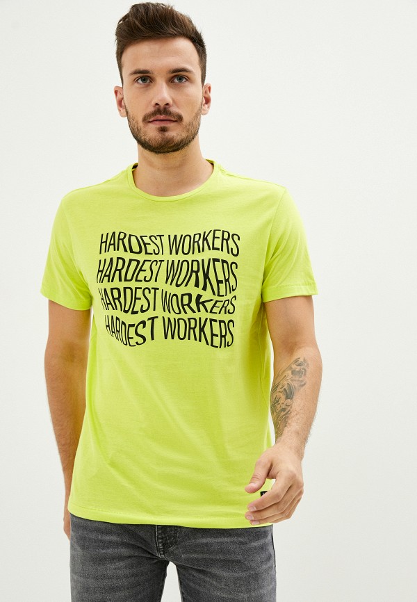 мужская футболка с коротким рукавом blend, желтая