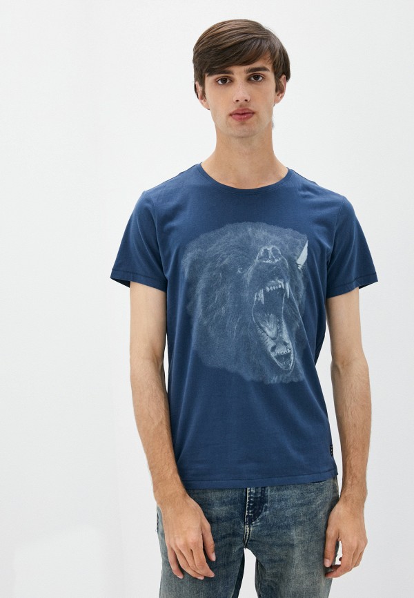мужская футболка с коротким рукавом blend, синяя