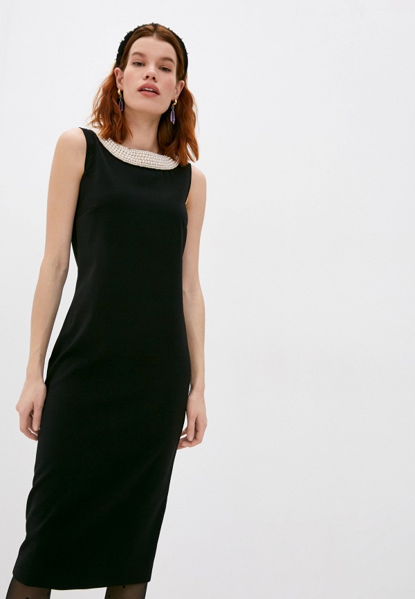 женское платье-футляр boutique moschino, черное