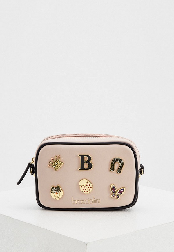 женская сумка braccialini, розовая
