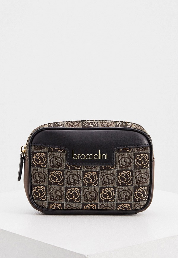 женская сумка braccialini, коричневая