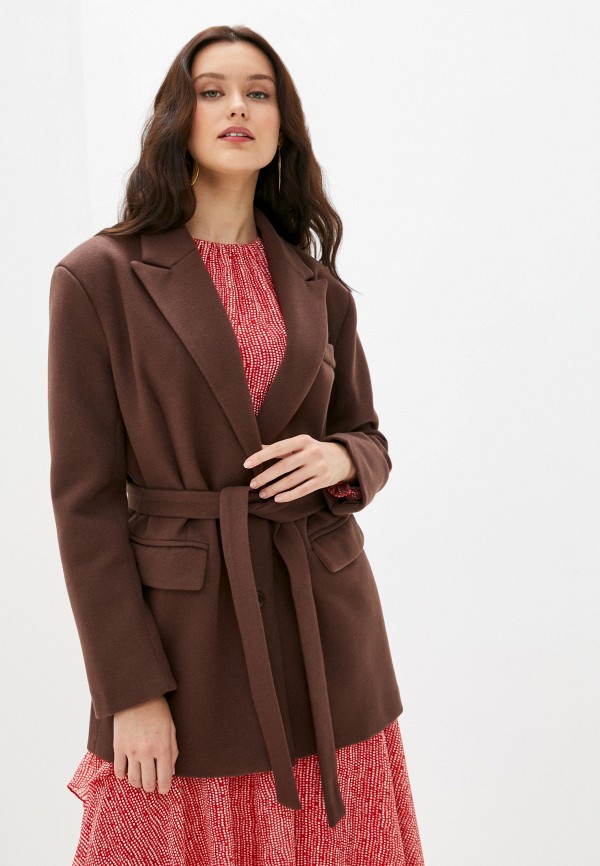 женское пальто b.style, коричневое
