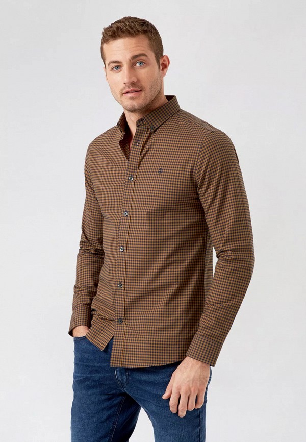мужская рубашка burton menswear london, коричневая