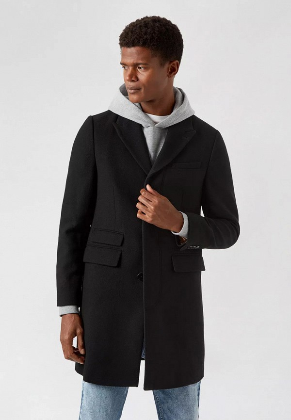 мужское пальто burton menswear london, черное