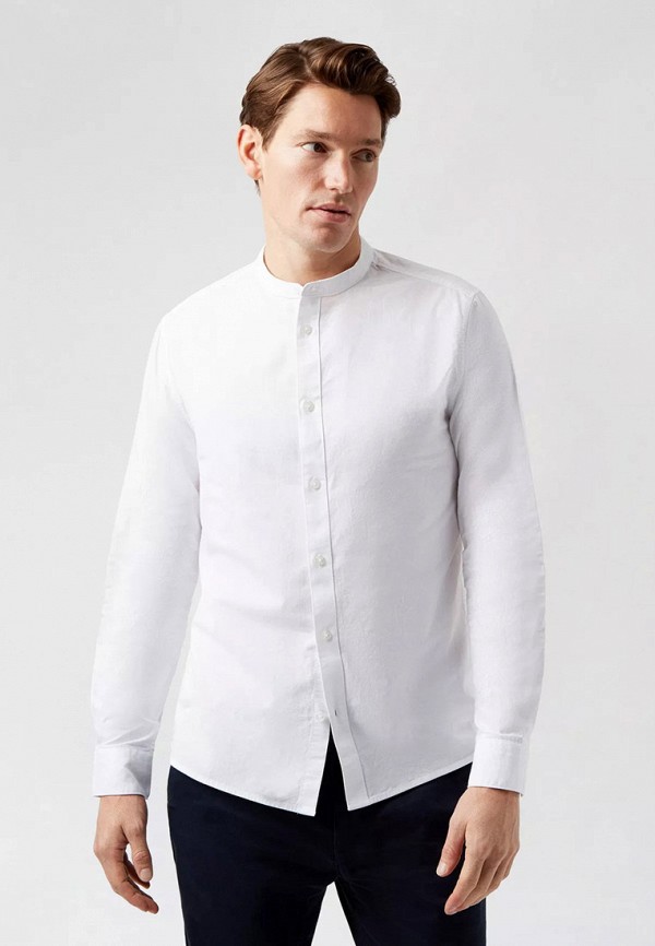 мужская рубашка с длинным рукавом burton menswear london, белая