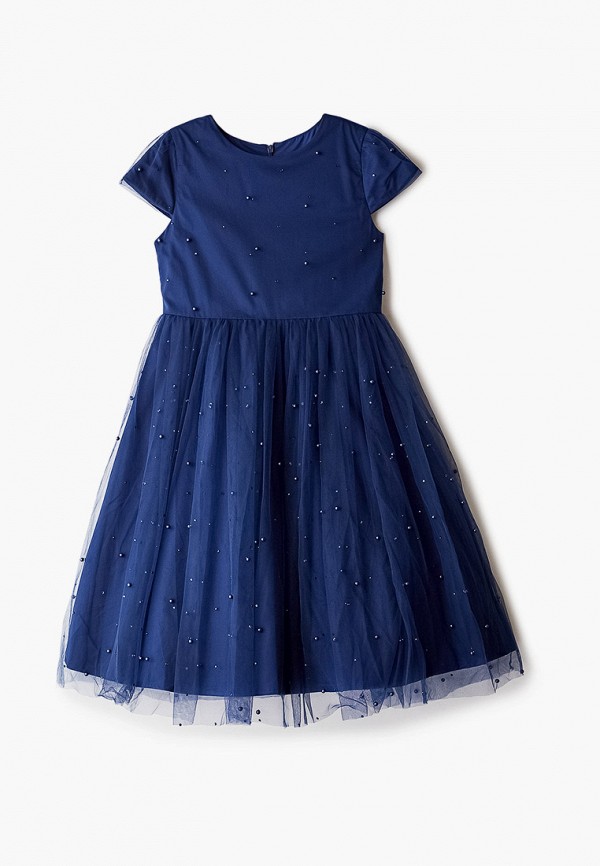 платье button blue для девочки, синее
