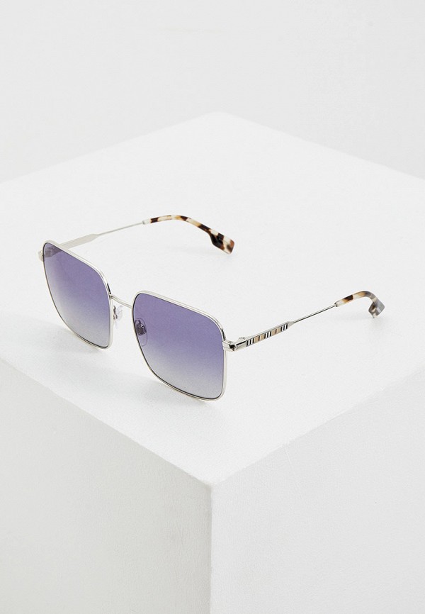 женские солнцезащитные очки burberry, серебряные