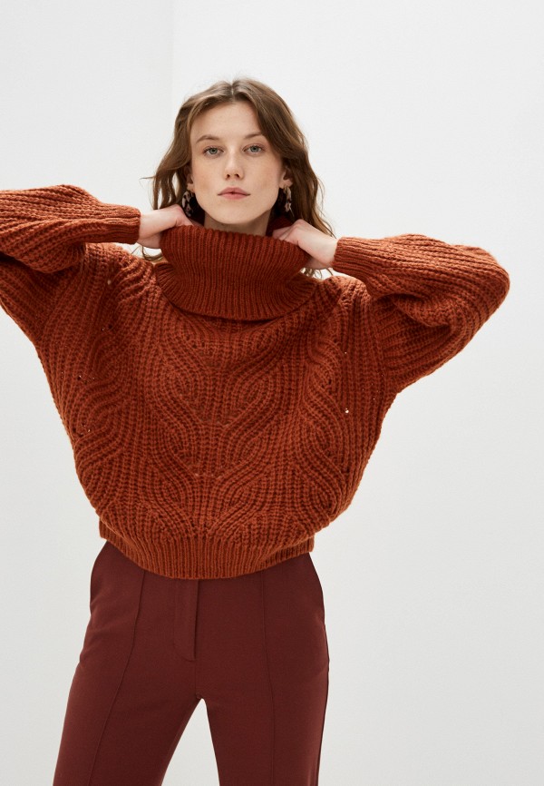 женский свитер by swan, коричневый