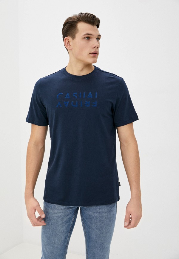 мужская футболка с коротким рукавом casual friday by blend, синяя