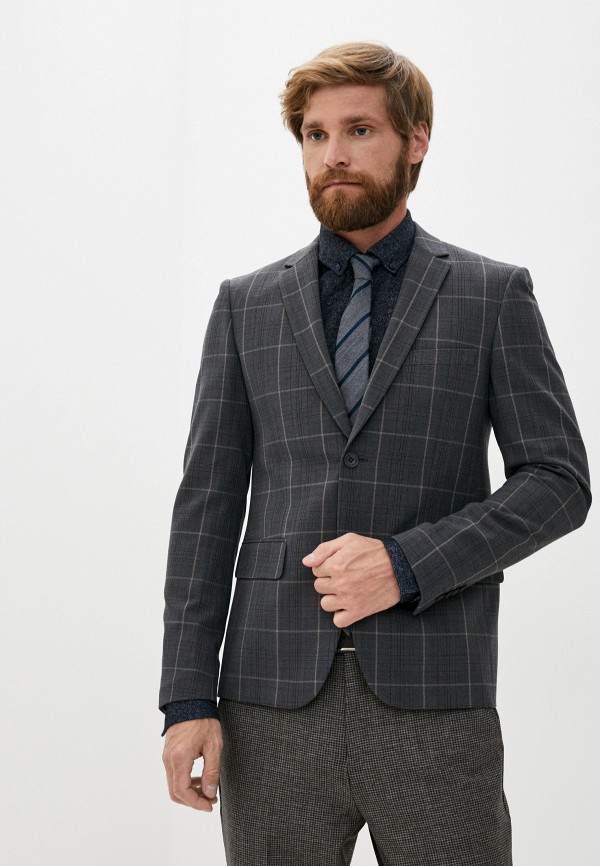 мужской пиджак casual friday by blend, серый
