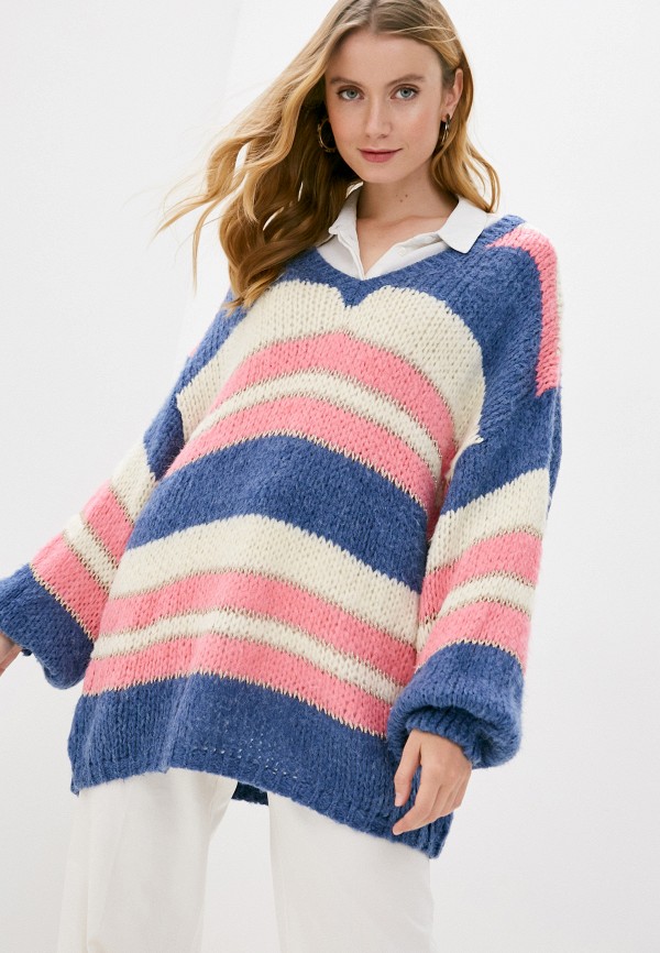 женский пуловер care of you, разноцветный