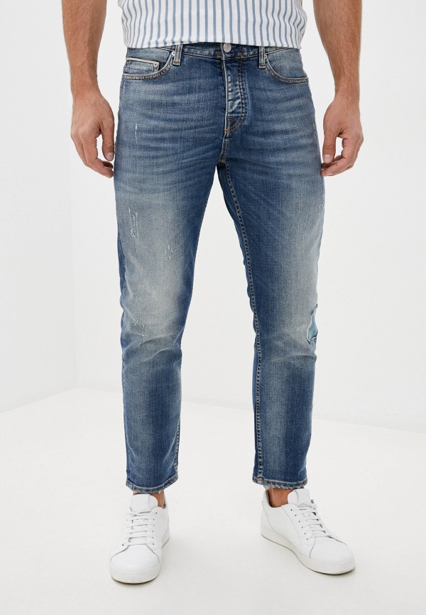 мужские зауженные джинсы care label, синие
