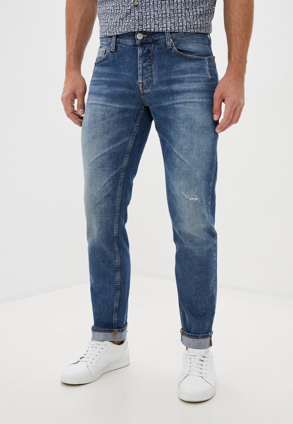 мужские зауженные джинсы care label, голубые