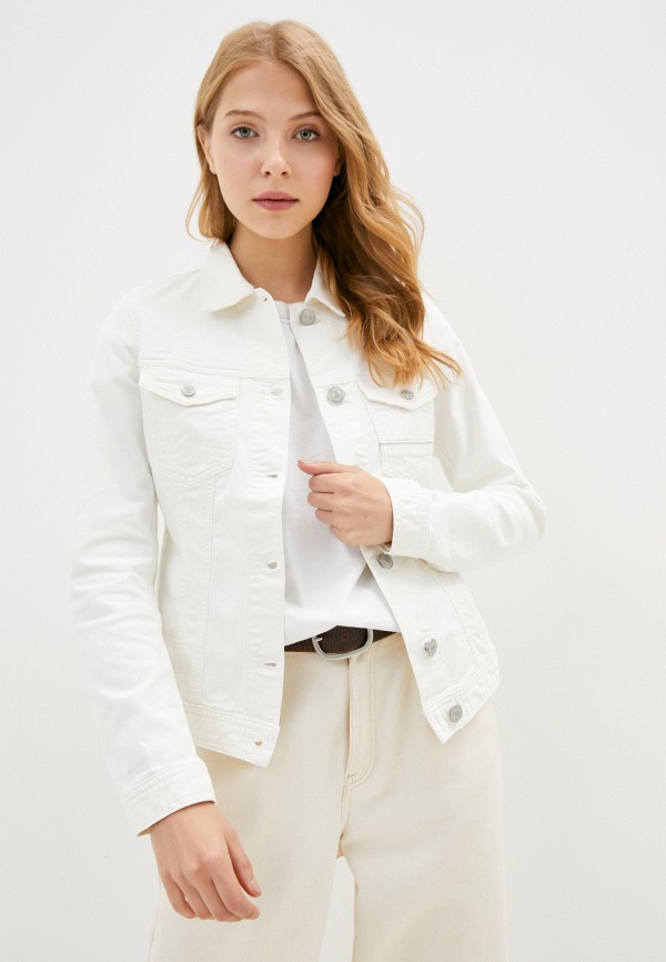 женская джинсовые куртка care label, белая